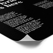 Custom Zwitserse Stijl Tekst Poster Song Lyric Art (Hoek)