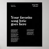 Custom Zwitserse Stijl Tekst Poster Song Lyric Art (Voorkant)