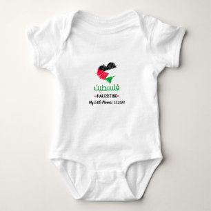 Custome Baby Palestina hart Romper