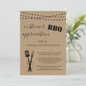 Customer Appreciation Business BBQ Party Kaart (Staand voorkant)