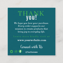 Customer Appreciation Business Note Card Informatiekaartje