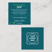 Customer Appreciation Business Note Card Informatiekaartje (Voorkant / Achterkant)