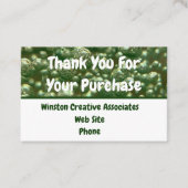 Customer Appreciation Business Sales Bedankt Visitekaartje (Voorkant)