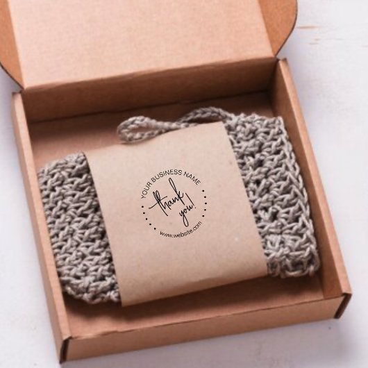 Customer Appreciation Hand-Script Dank u Zelfinktende Stempel