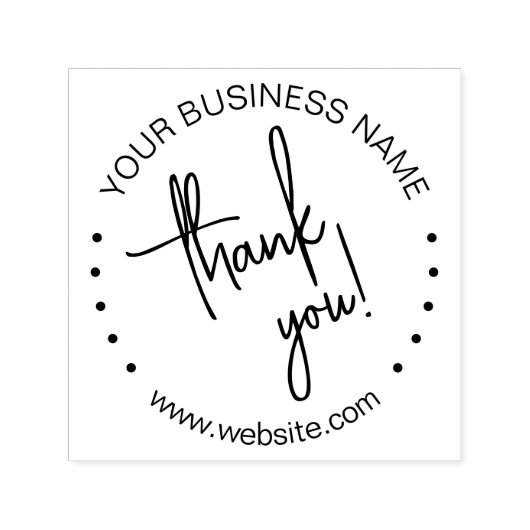 Customer Appreciation Hand-Script Dank u Zelfinktende Stempel (Design)
