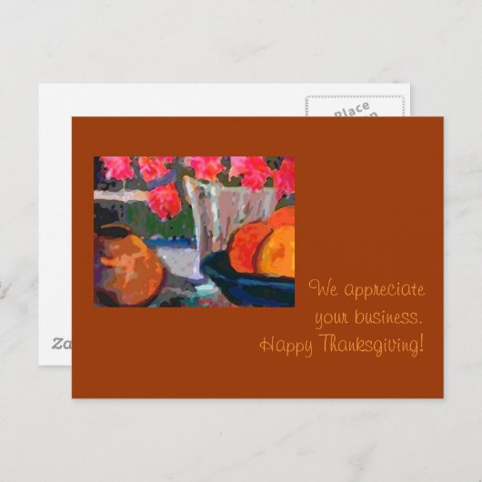 Customer appreciation Thanksgiving Kaart (Voorkant / Achterkant)