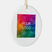 Customer Business Logo QR Code Eenvoudige Sjabloon Keramisch Ornament (Rechts)