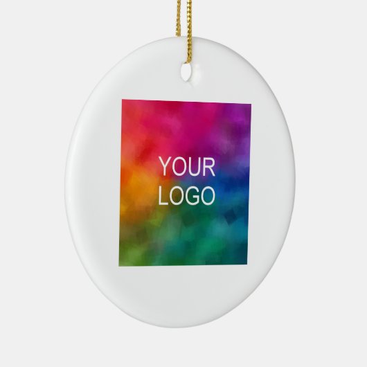 Customer Business Logo QR Code Eenvoudige Sjabloon Keramisch Ornament (Rechts)