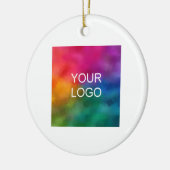 Customer Business Logo QR Code Eenvoudige Sjabloon Keramisch Ornament (Links)