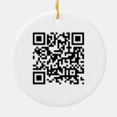 Customer Business Logo QR Code Eenvoudige Sjabloon Keramisch Ornament (Achterkant)