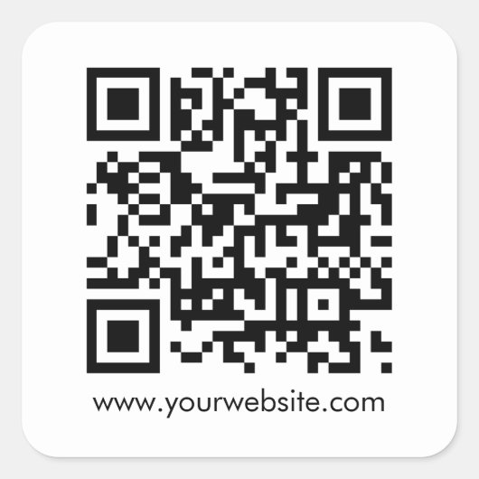 Customer Business QR-code Moderne eenvoudige Sjabl Vierkante Sticker (Voorkant)