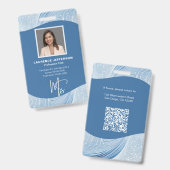 Customer Employee Photo, Qr Code, Logo, Name  Badge (Voor- en achterkant)