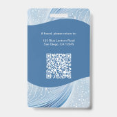 Customer Employee Photo, Qr Code, Logo, Name  Badge (Achterkant)