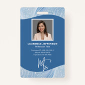 Customer Employee Photo, Qr Code, Logo, Name  Badge (Voorkant)