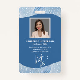 Customer Employee Photo, Qr Code, Logo, Name  Badge
