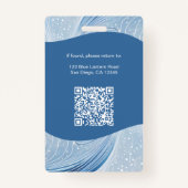 Customer Employee Photo, Qr Code, Logo, Name  Badge (Achterkant)