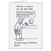 Customer Enquête Vrouw Library Cartoon (Voorkant)