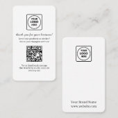 Customer Feedback QR | Custom Business Review Link Visitekaartje (Voorkant / Achterkant)