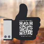 Customer Interaction Thumbs Up Thema QR Code Shop Raamsticker (Vel 2)