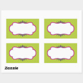 CUSTOMER PACKING SEAL schattig logo stijlvol roze  Rechthoekige Sticker (Vel)