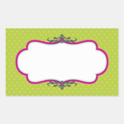 CUSTOMER PACKING SEAL schattig logo stijlvol roze  Rechthoekige Sticker (Voorkant)