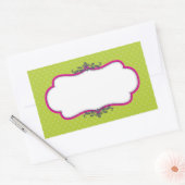 CUSTOMER PACKING SEAL schattig logo stijlvol roze  Rechthoekige Sticker (Envelop)