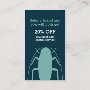 Customer Pest Control Services Aanbevelingskaartje