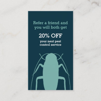 Customer Pest Control Services Aanbevelingskaartje