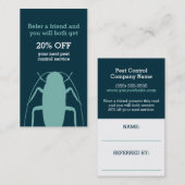 Customer Pest Control Services Aanbevelingskaartje (Voorkant / Achterkant)