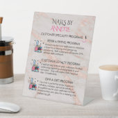 * Customer Reward Programs Nail Salon Manicurist  Reclamebord Met Voetstuk (Insitu)