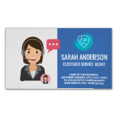 Customer Service Agent | Telefoonoperator Magnetisch Visitekaartje (Voorkant)