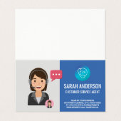 Customer Service Agent | Telefoonoperator Visitekaartje (Buitenkant ongevouwen)