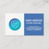 Customer Service Agent | Telefoonpictogram van cal Visitekaartje (Voorkant)