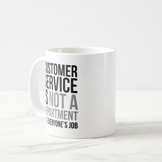 Customer Service is geen afdeling Koffiemok (Voorkant links)