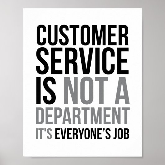 Customer Service is geen afdeling Poster (Voorkant)