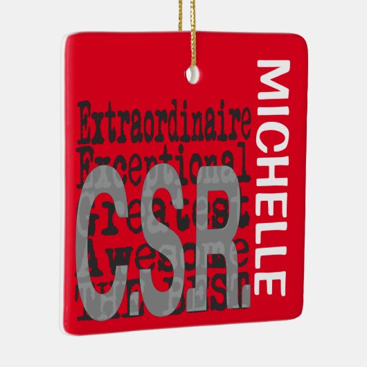 Customer Service Rep Extraordinaire CUSTOM Keramisch Ornament (Rechts)