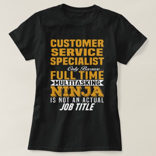 Customer Service Specialist T-shirt (Design voorkant)