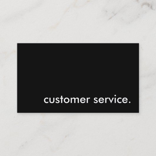 customer service. visitekaartje (Voorkant)