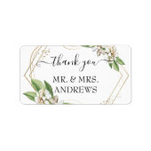 Customer-specific "Thank you!" floral, beautiful Etiket (Voorkant)