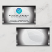 Customer Support van callcenter | Metalen rand Visitekaartje (Voorkant / Achterkant)