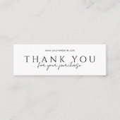 Customers Order Packaging Thank You Mini Inserts Mini Visitekaartje (Voorkant)