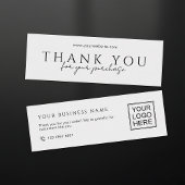 Customers Order Packaging Thank You Mini Inserts Mini Visitekaartje