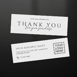 Customers Order Packaging Thank You Mini Inserts Visitekaartje