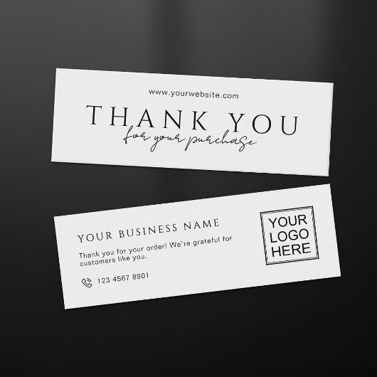 Customers Order Packaging Thank You Mini Inserts Visitekaartje