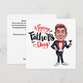 CustomFather's Day - de beste papa-karikatuur ter  Feestdagenkaart (Voorkant / Achterkant)