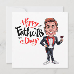 CustomFather's Day - de beste papa-karikatuur ter  Feestdagenkaart