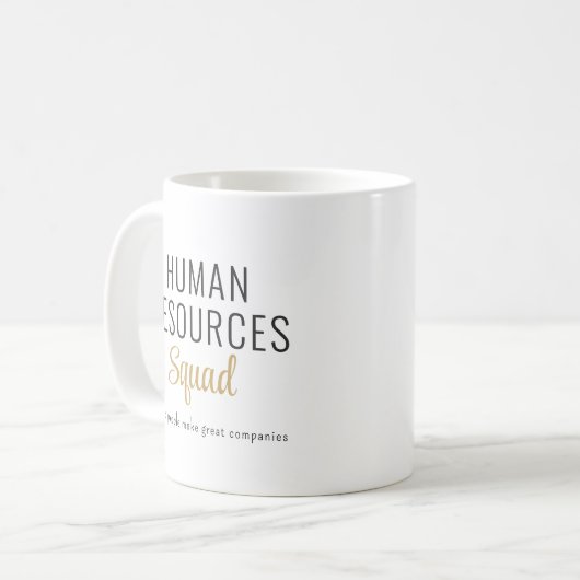 CustomHuman Resources gepersonaliseerde koffie Mok (Voorkant links)