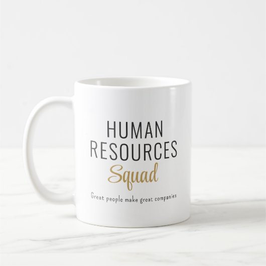 CustomHuman Resources gepersonaliseerde koffie Mok (Links)