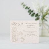 CustomInvites Cross Flourish Bruiloft RSVP Kaart (Staand voorkant)