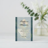 CustomInvites Peacock Feather Wedding Place Kaarte Plaatskaartje (Staand voorkant)